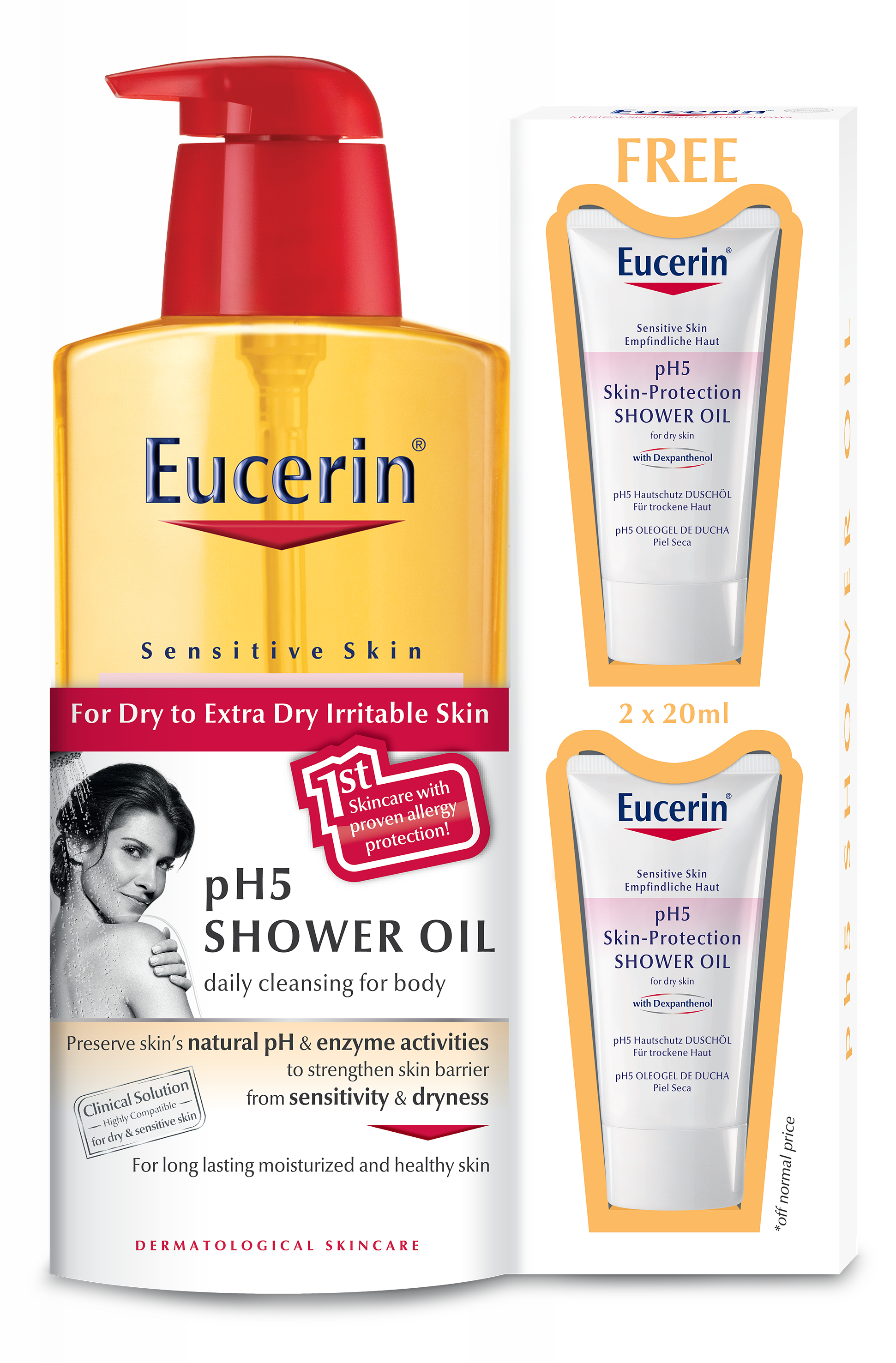 Eucerin Shower Oil Regimen Set (save more than 20)